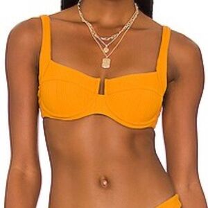 LSPACE Camellia Bikini Top in Inka Gold